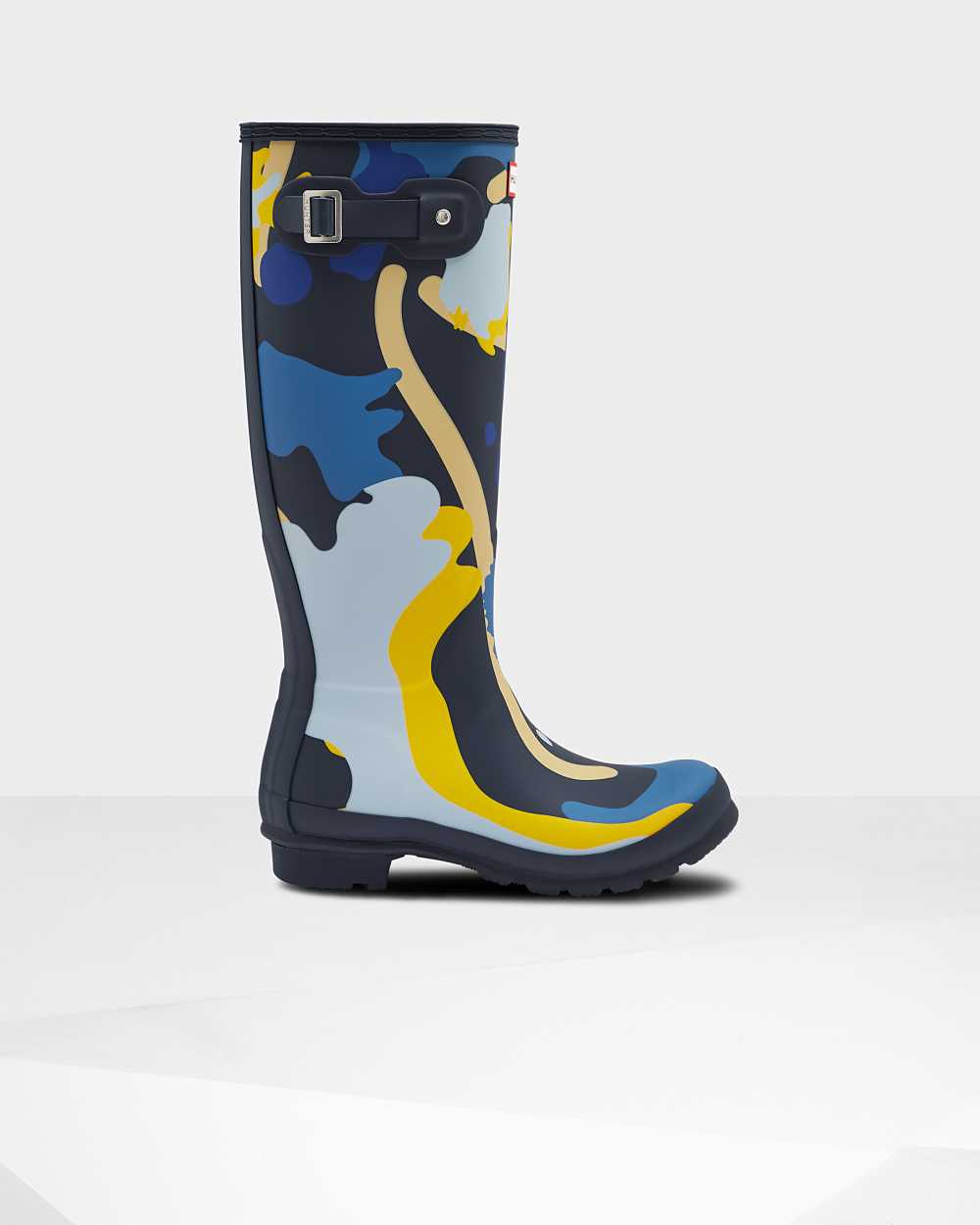 Hunter Original Rockpool Camo Hohe Gummistiefel Damen - Hunter Gummistiefel Navy | Germany 824VSXEYK